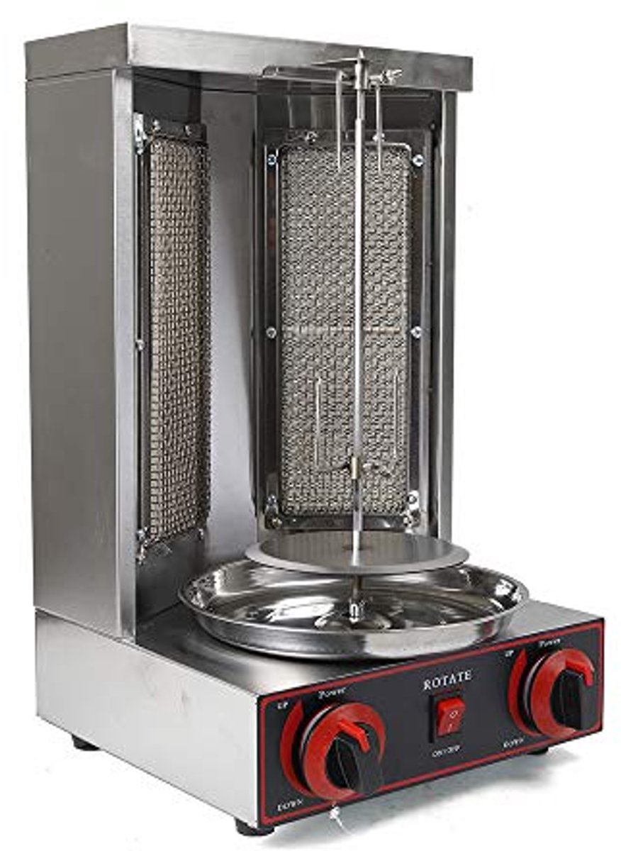 Elektrische verticale grill voor kip en döner 3000 W Tafelgrill en BBQ voor binnen en buiten