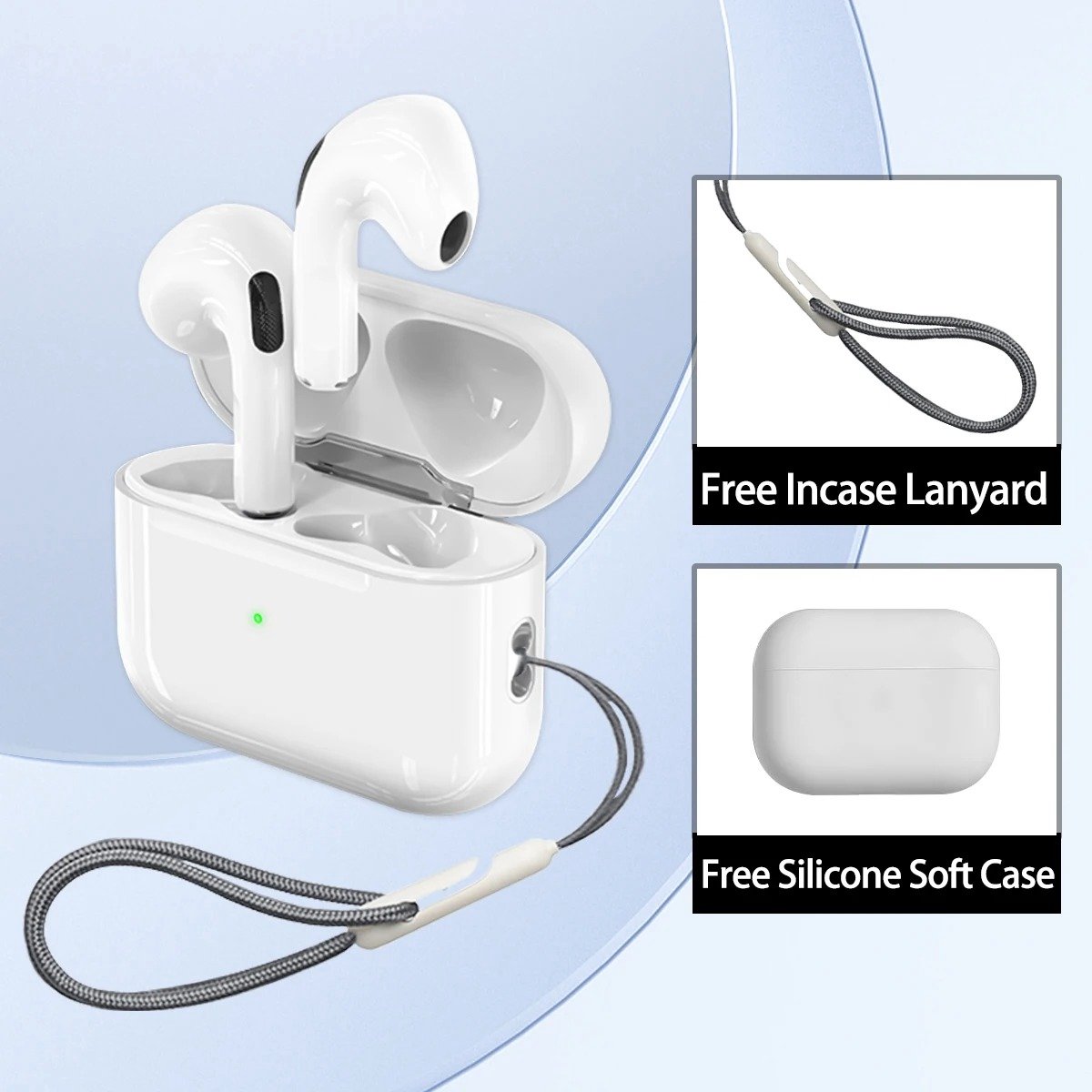 Airpods Bluetooth 5.3 – In-Ear TWS Oortelefoon met Noise Cancelling, Microfoon & Oplaadcase – Waterdicht Hifi Stereo airpods voor iPhone & Android