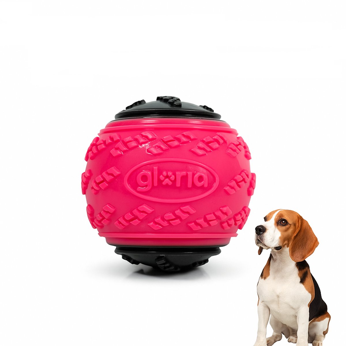 Gloria Play and run – Honden speelgoed – Hondenbal – Roze – Maat L – 8.89cm