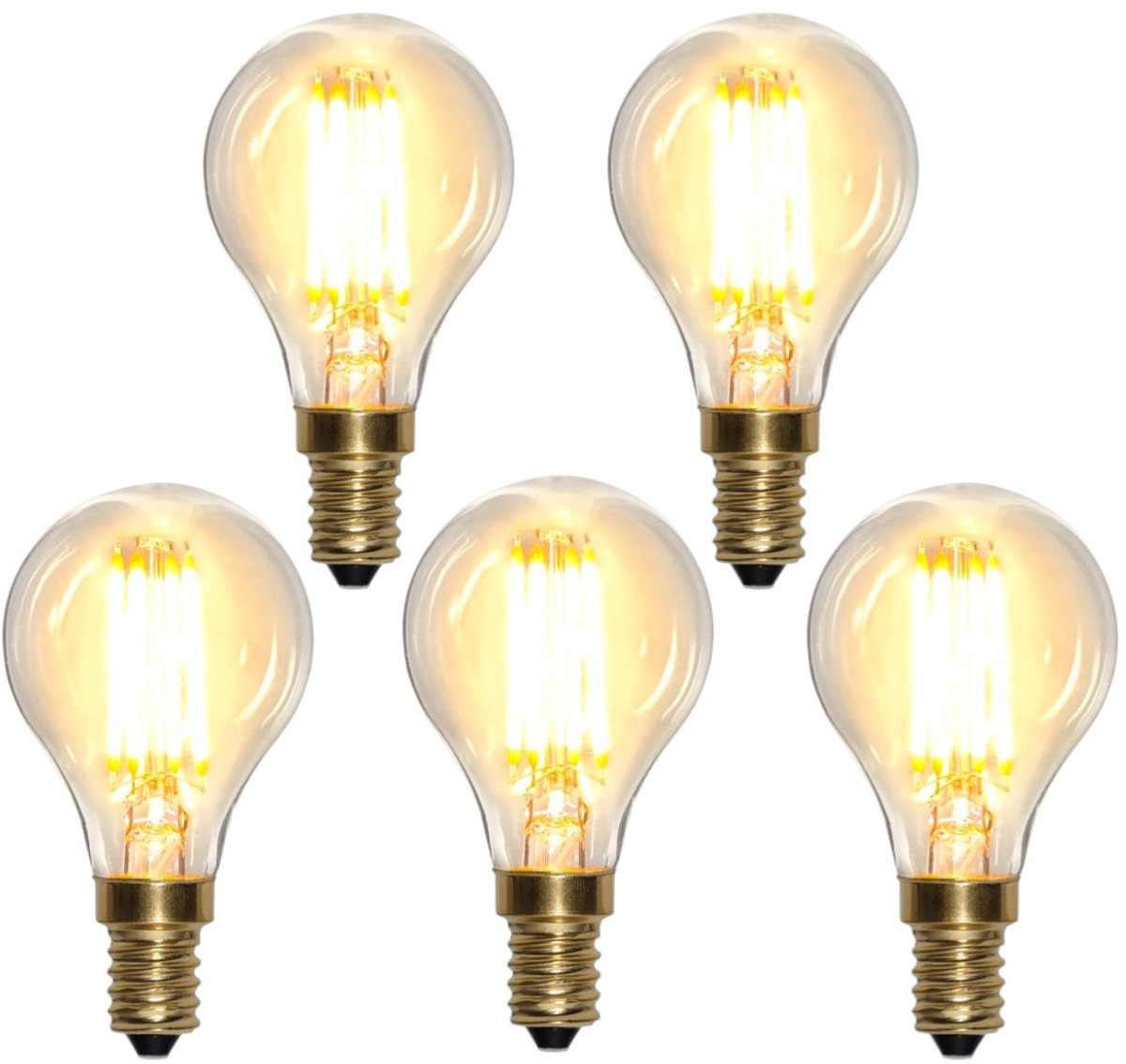 5-Pack | Kogellamp - E14 - 4.5W - Super Warm Wit