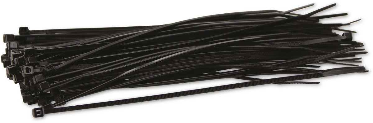 KSS kabelbinderset polyamide 6.6, zwart, 165x2,5, UV-bestendig, 100 stuks