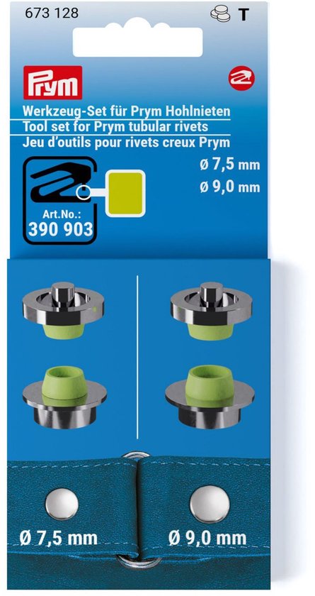 Prym Jeu d'outils pour agrafes creuses 7,5 mm, 9,0 mm