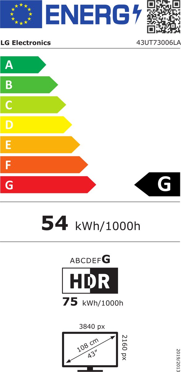 LG 43UT73006LA 43 inch 4K LED Televisie - afbeelding 2