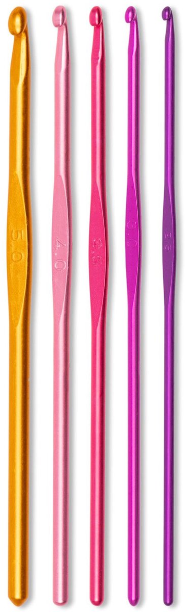 PRYM Wolhaaknaaldenset alu kleurig 2,5-5,0 mm 195995 - Prym