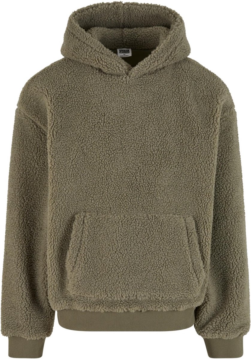 Urban Classics Oversized Teddy Hoodie/trui M Groen