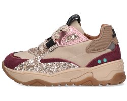 BunniesJR 225875-448 Meisjes Lage Sneakers - Roze - Leer - Veters