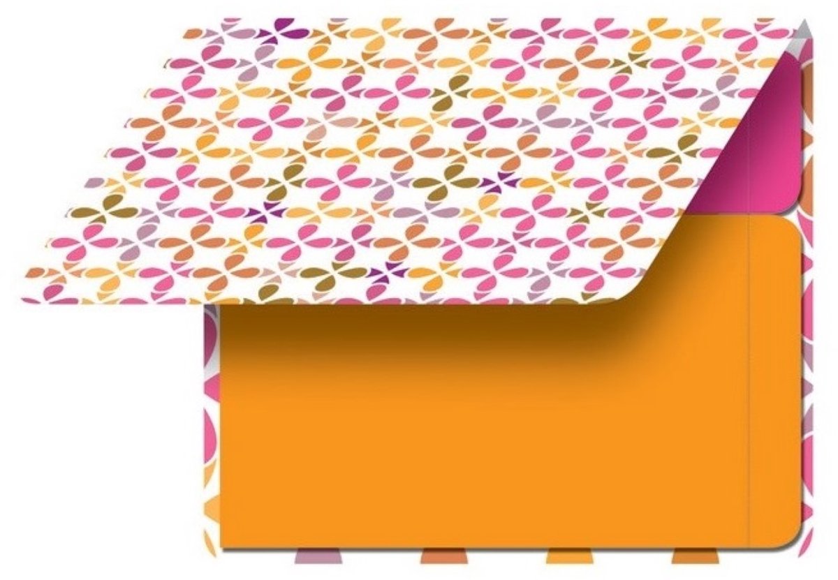 80x sticky notes in labelblok oranje/roze