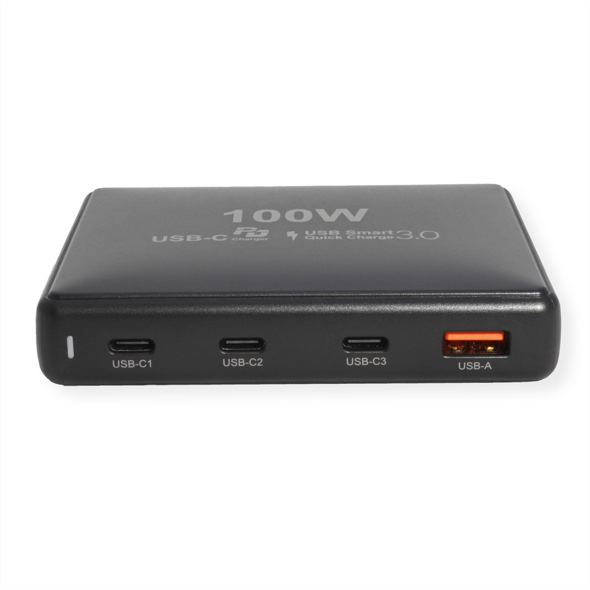 VALUE USB Oplader, 4 Poorts (1x USB-A, 3x USB-C), max. 100W