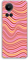 Case Company® - Coque compatible avec Oppo Reno 10 Pro - Pink Wave - Coque souple - Protection intégrale et sur les bords de l'écran