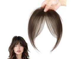 Clip-in pony - menselijke haarverlengingen - plat gezicht - pony met franjes - haarstukjes voor vrouwen - nep pony - haarstukje - echt haar - haaraccessoires