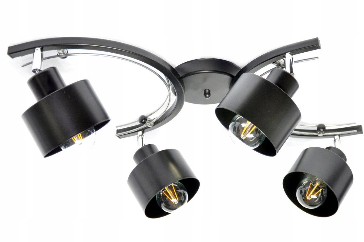 FM4-W Plafond Lamp met Verstelbare Cilinder Kappen - 4xE27