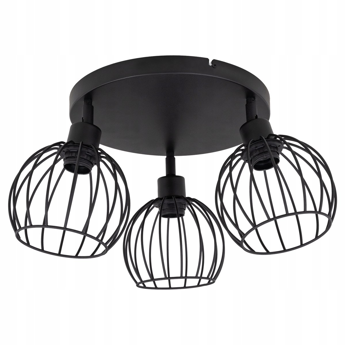 Zwarte Plafondlamp met Scharnieren - Diamant Bol - Loft Stijl