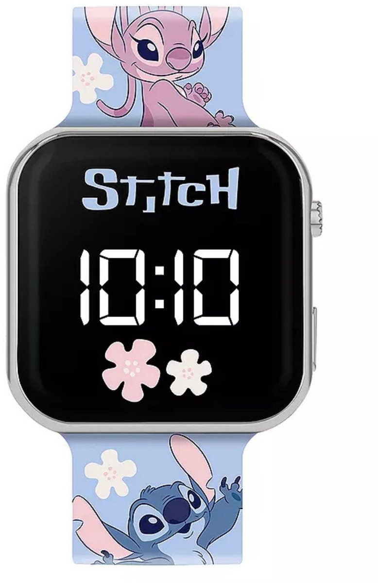 Stitch Angel LED Horloge met Print