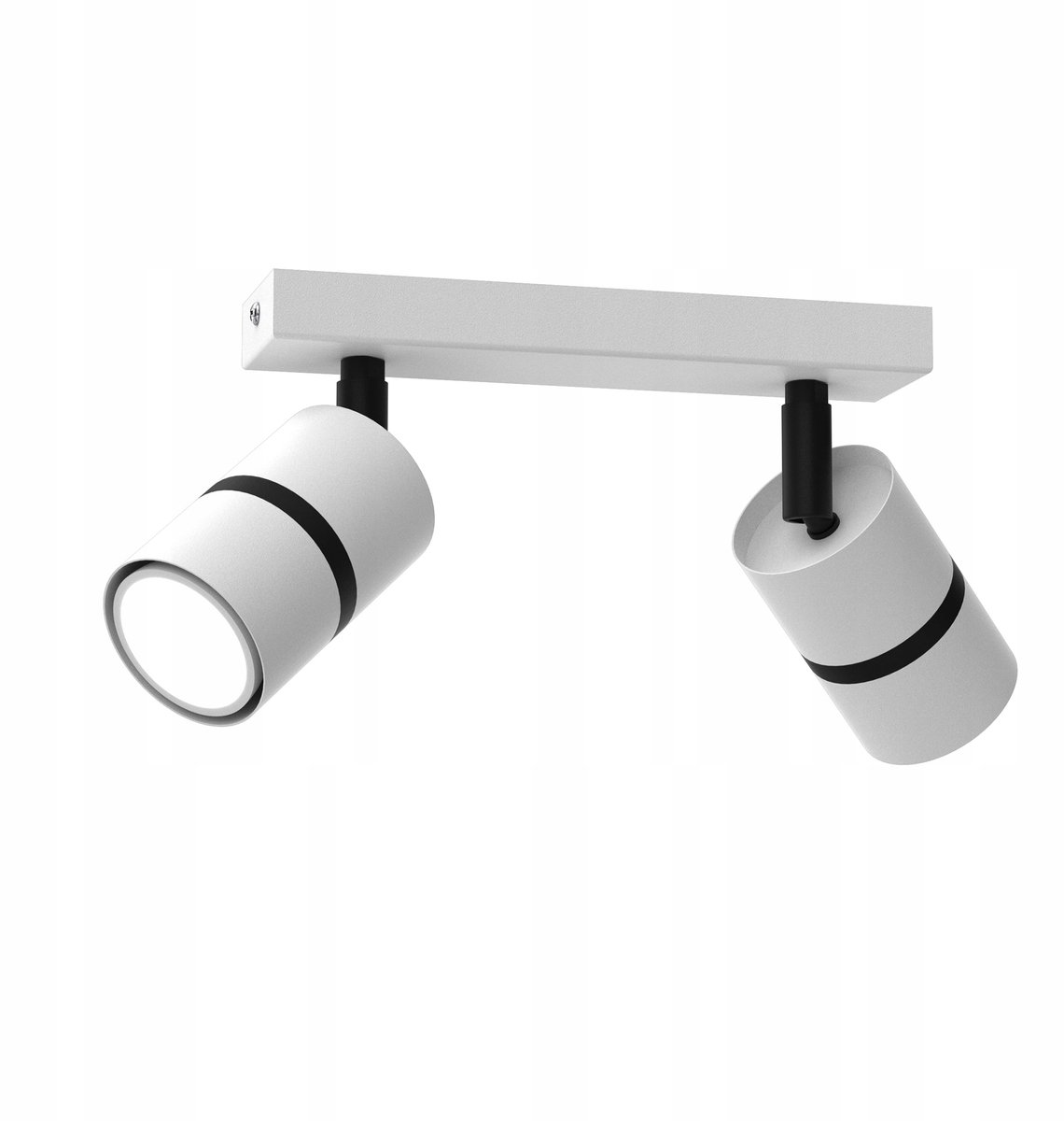 Jockeys Plafondlamp 2x GU10 Verstelbaar Wit Zwart