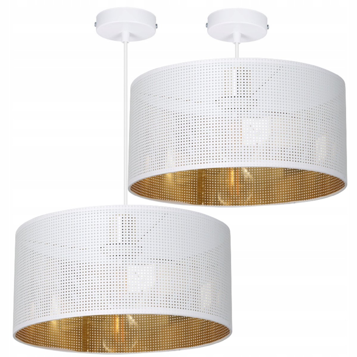 Hanglamp met gaslampenkap, 40 cm, wit