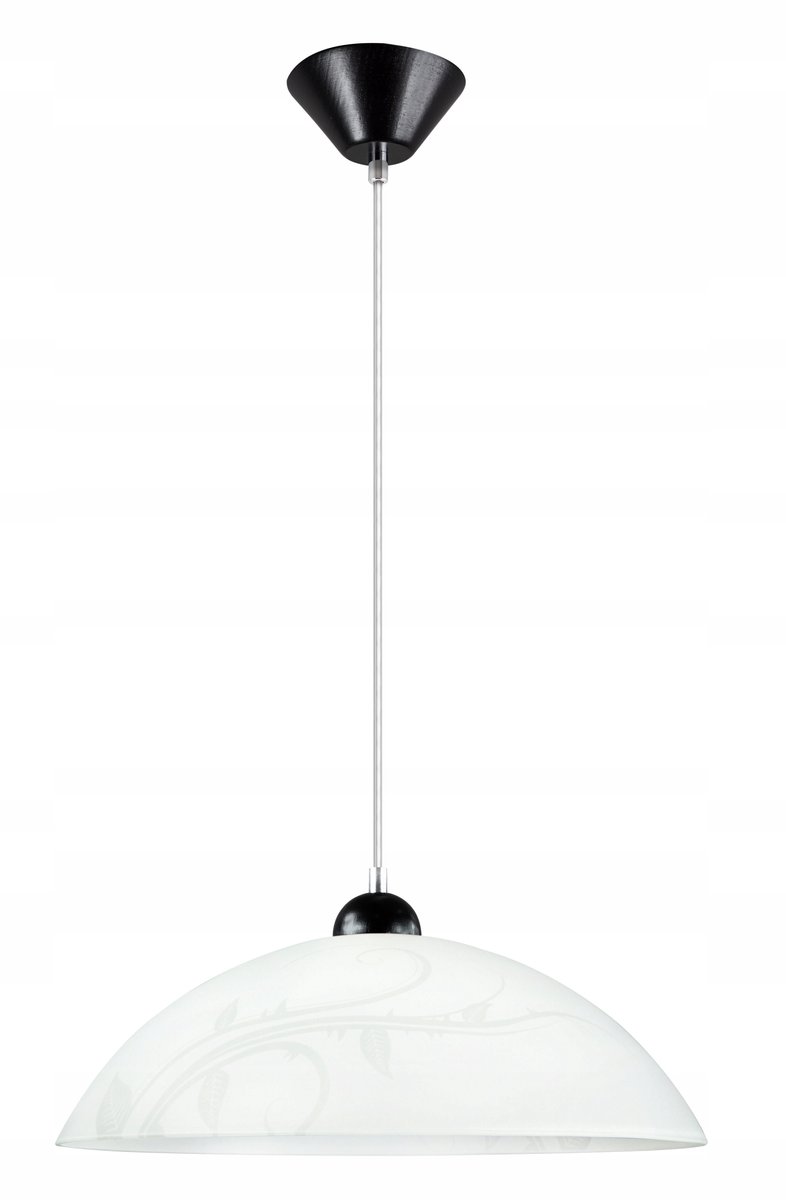 Moderne Hanglamp Zwart met Glazen Kap - E27 Fitting