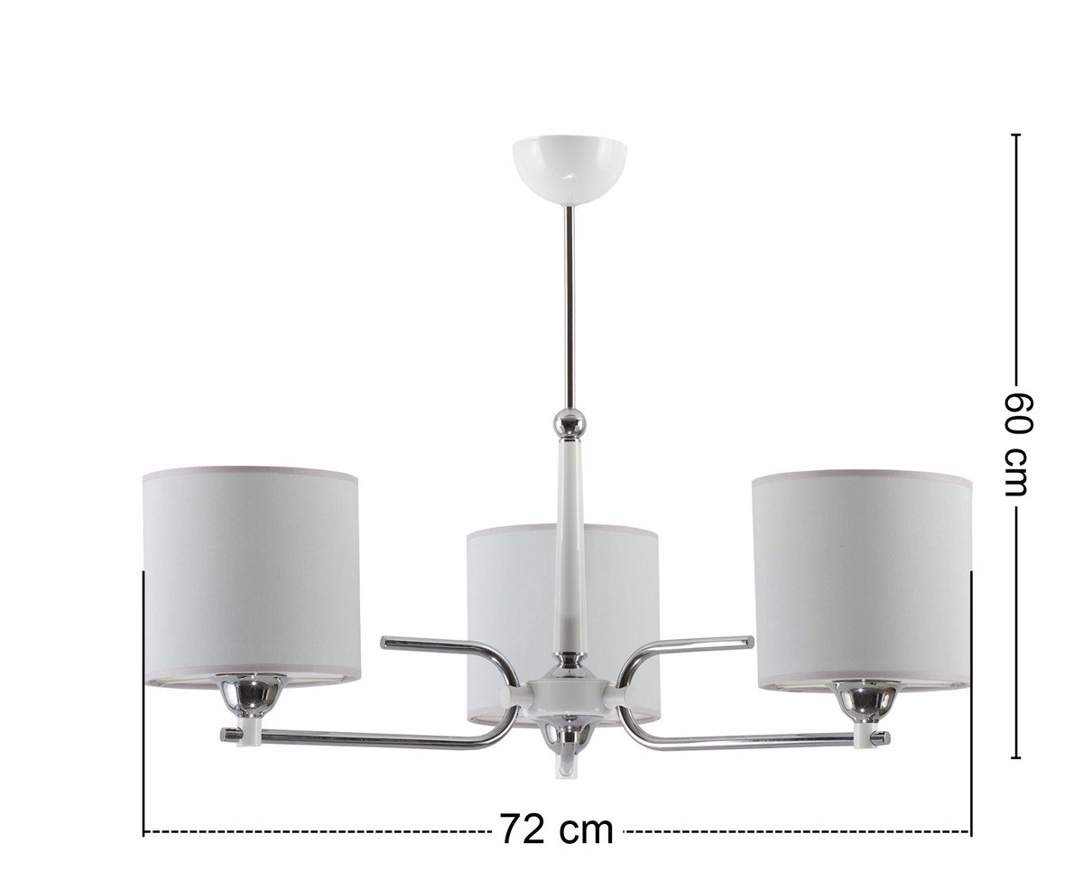 Twingo Hanglamp 3-Lichts Wit Metaal E27 60W