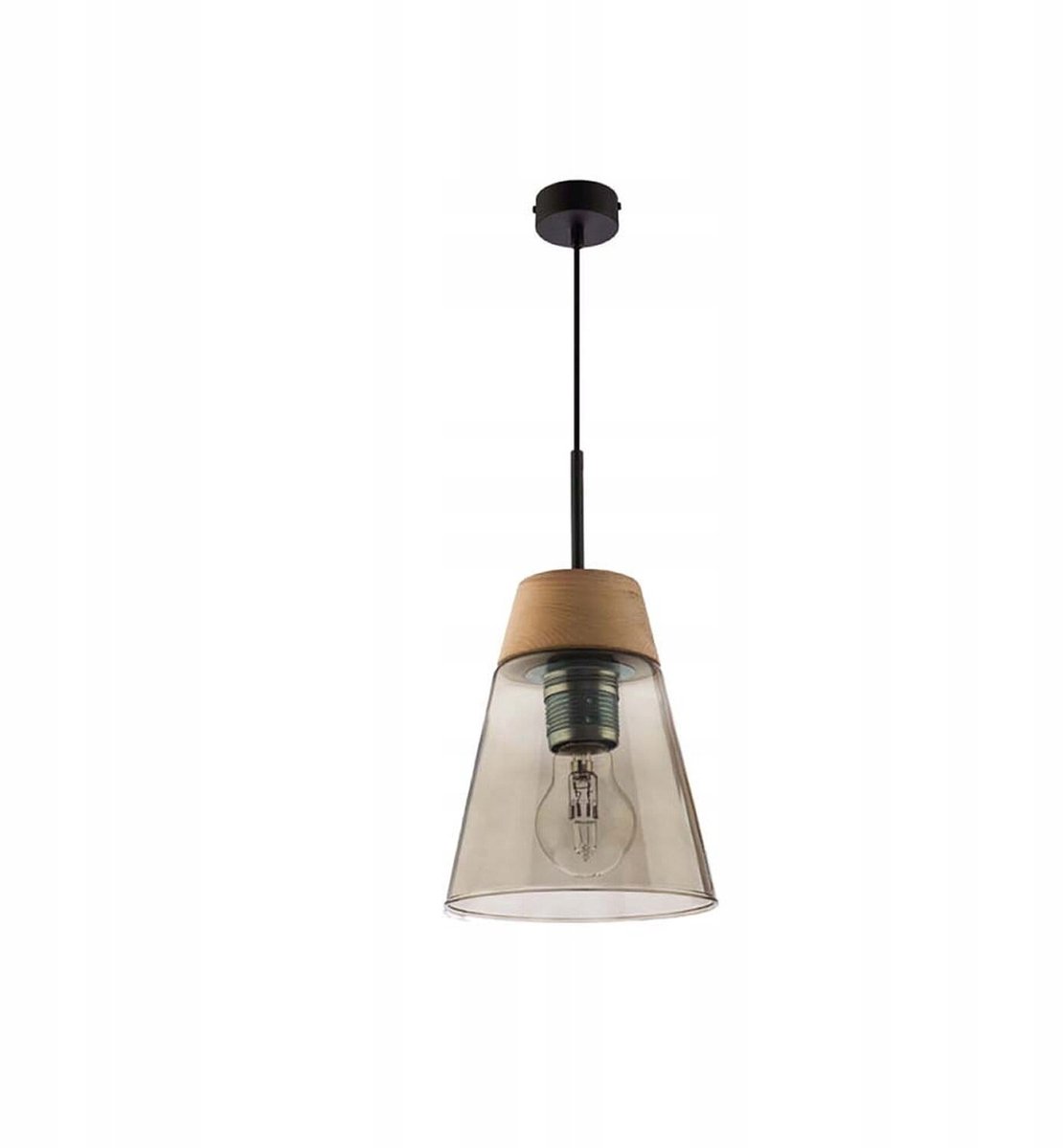 DOMINNO Hanglamp Amber Hout & E27 Metalen E27
