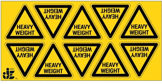 Heavy weight waarschuwingssticker - 5 cm - 10 stuks per vel | bol