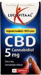 Doos met 30 Lucovitaal CBD 5mg capsules. Krachtige samenstelling. Originele kwaliteit, 100% puur.