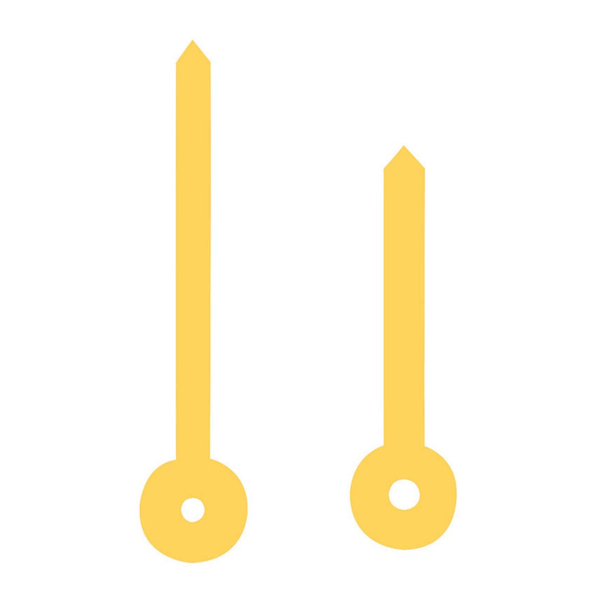 Paar wijzers radioklok balken gele minutenwijzer-L: 48mm