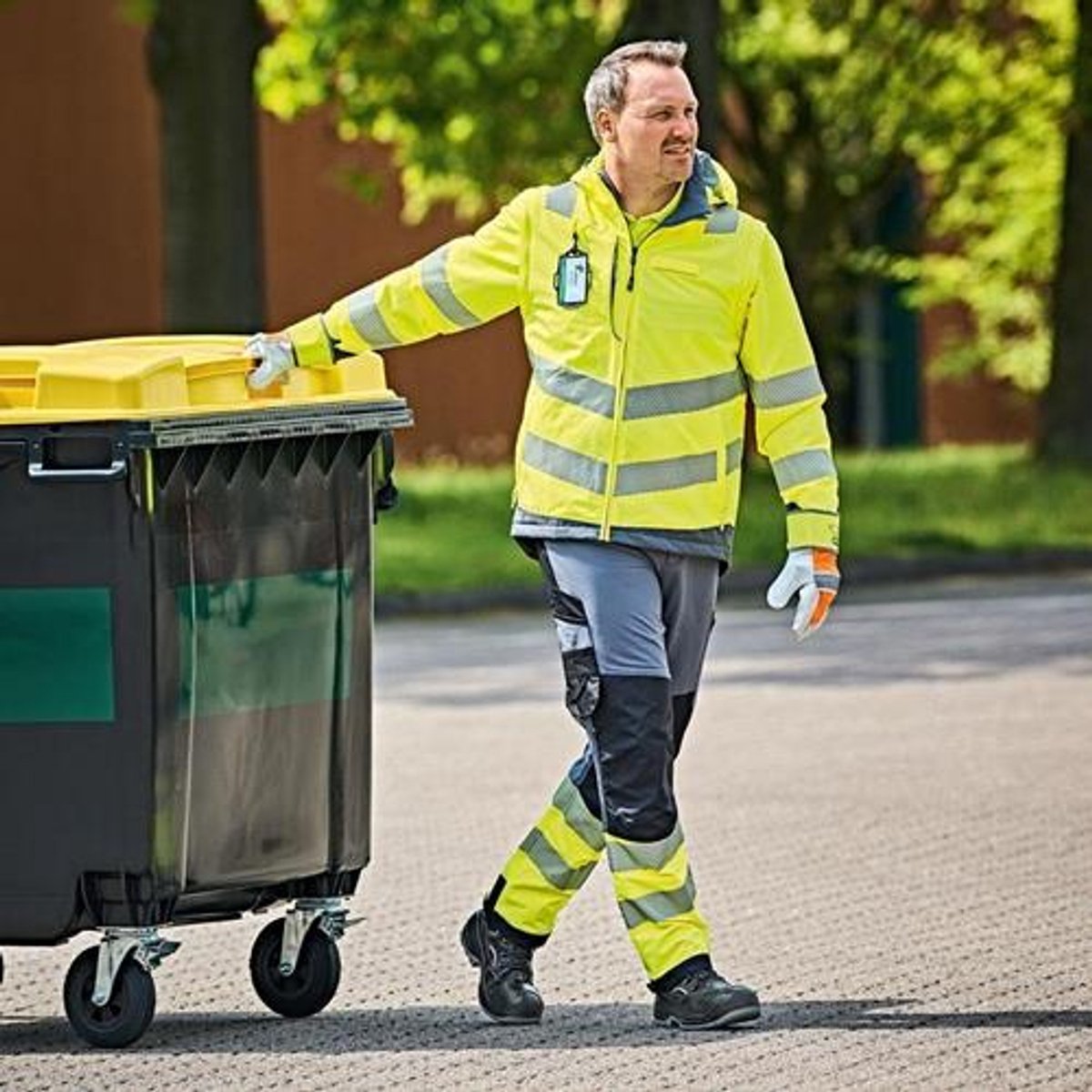 Hoge zichtbaarheid parka ARWID maat M geel/grijs ELYSEE