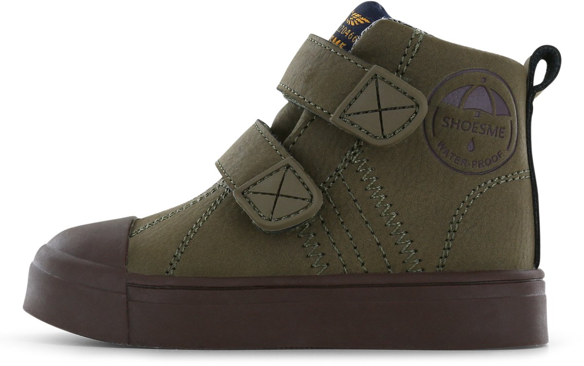 Shoesme Donkergroene Water-Proof Bootie - Sneakers Kinderen - Jongens - Green - Microfiber nubuck - Maat 30
