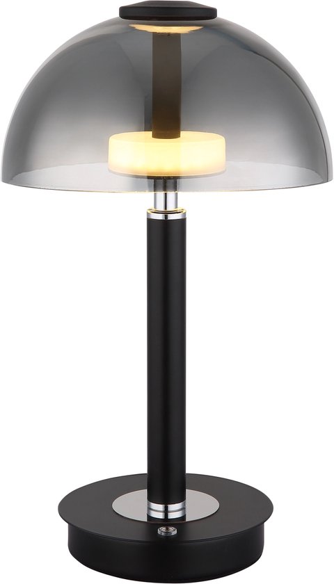 Led Rookglas Bol LED tafellamp touch bedlamp touch dimmer tafellamp dimbaar rookglas ...