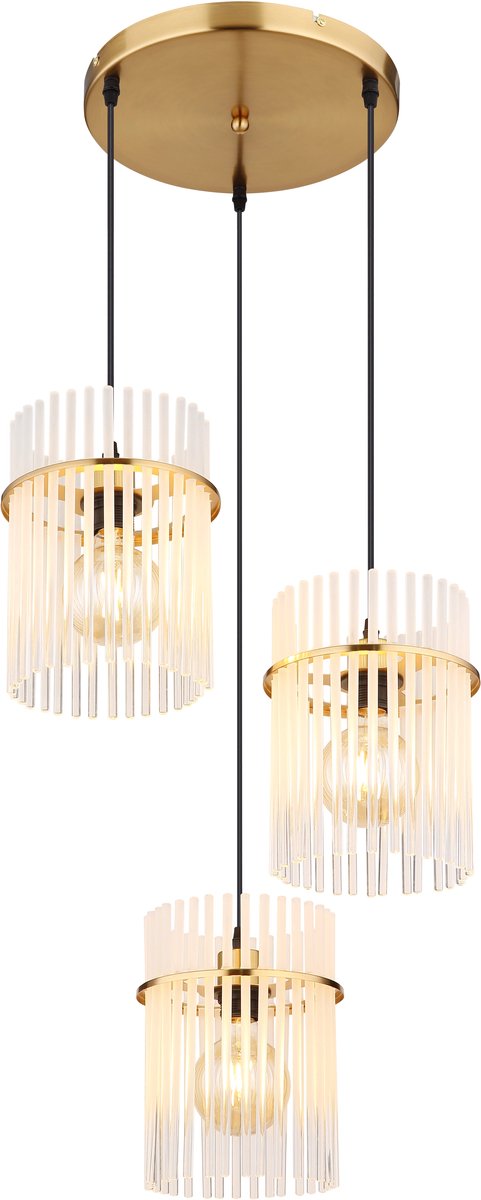 Globo - hanglamp - GORLEY - goud - glas - Ø 47cm - E27 - 15698-3HRM