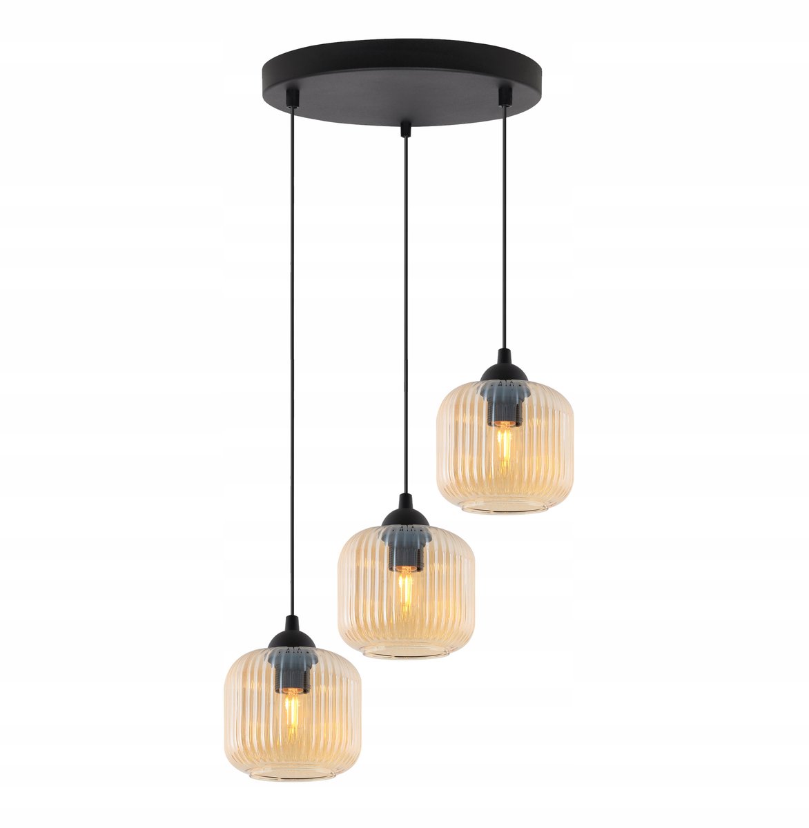 Driple Lampenkap Hanglamp E27 Zwart & Miodowy - Stijlvol & Modern