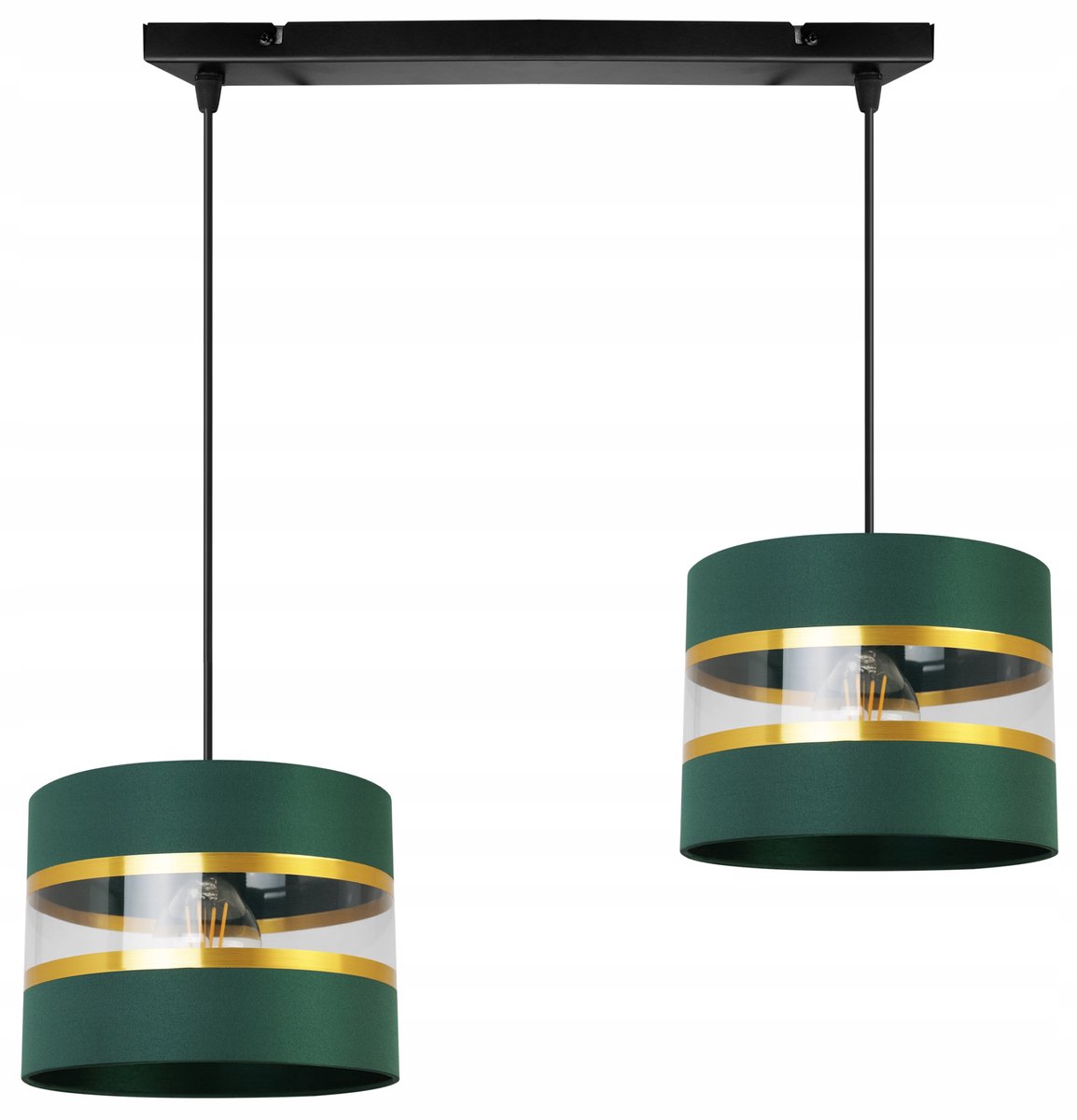 Glamour Hanglamp Groen met Gouden Accent - Stijlvolle Plafondlamp