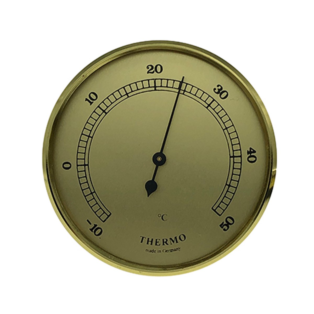 SELVA Thermometer inbouwweerinstrument, diameter 85 mm, goud