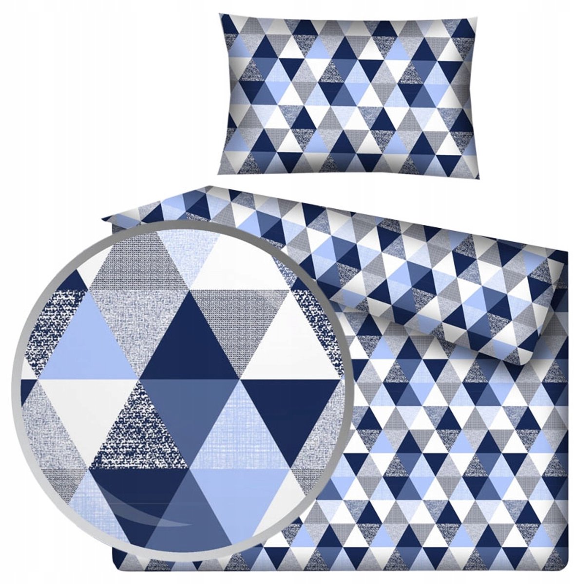 Kinderbeddengoed Blauwe Driehoeken 100x135 cm