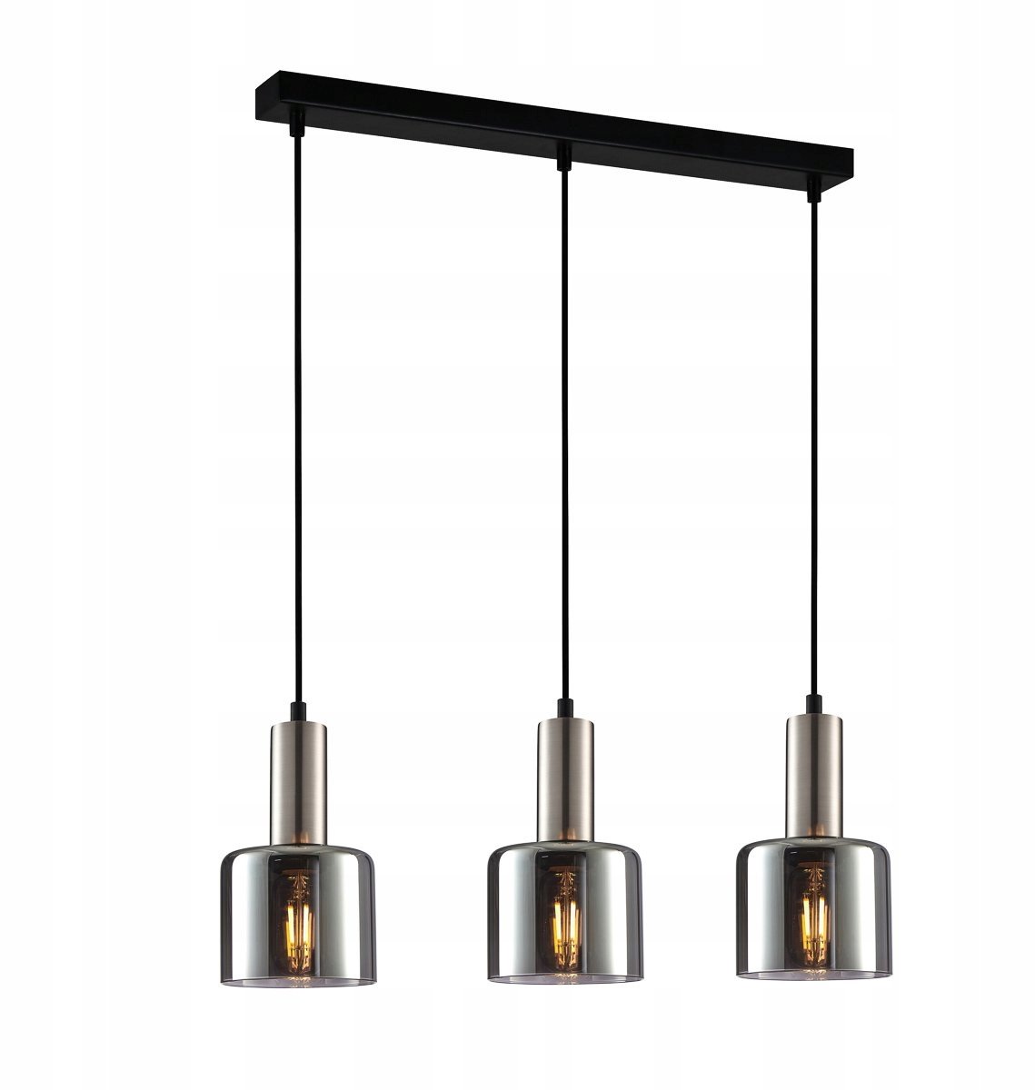 SANTIA PND-65342-3-SC+SG Hanglamp - Modern zilver glas en staal