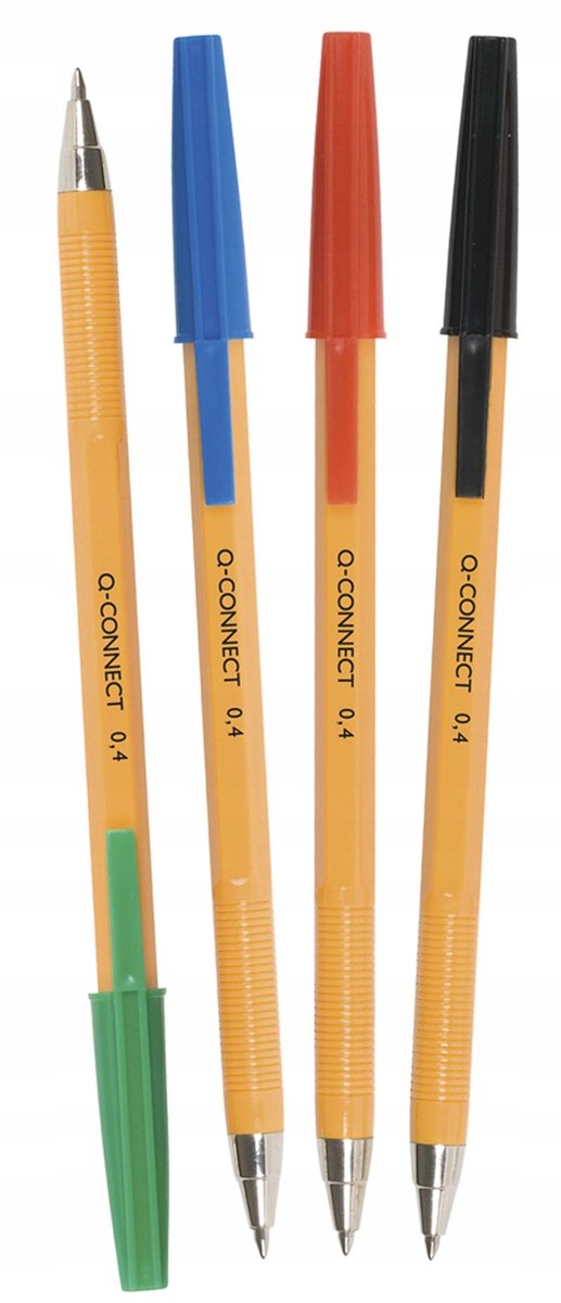 Q-CONNECT Zwarte Pen met Verwisselbare Vulling - 0.4mm Lijn