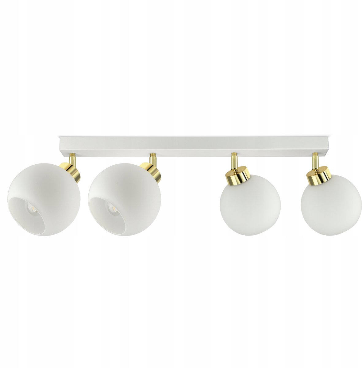 Witte Plafondlamp met Glazen Bollen BG4 LED E27
