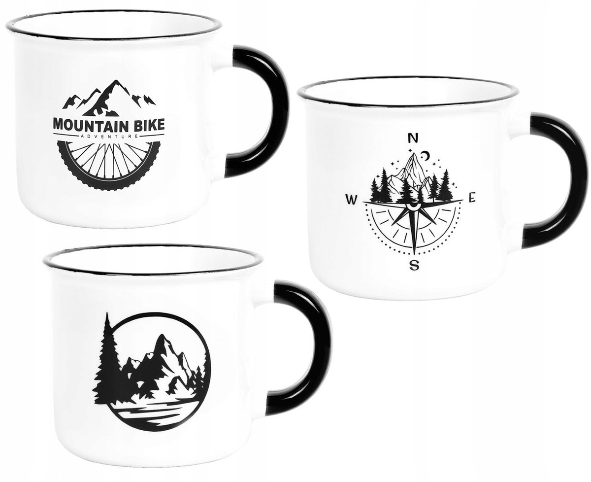 Veroni Mountains Porseleinen Mok 350 ml - Retro bergdesign