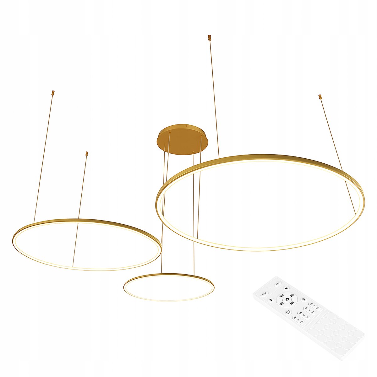 Ring LED Plafondlamp 20/40/60cm Goud 77W 3000-6500K Dimbaar
