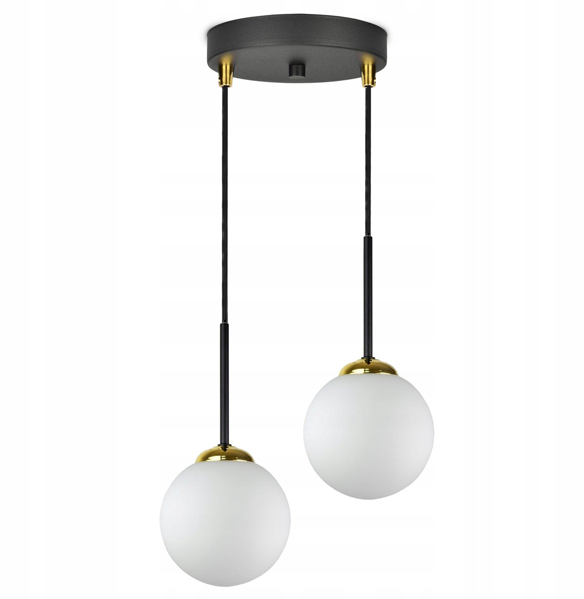 ASTRA-EZ2 Zwarte Hanglamp met Glazen Bollen, G9 Fitting