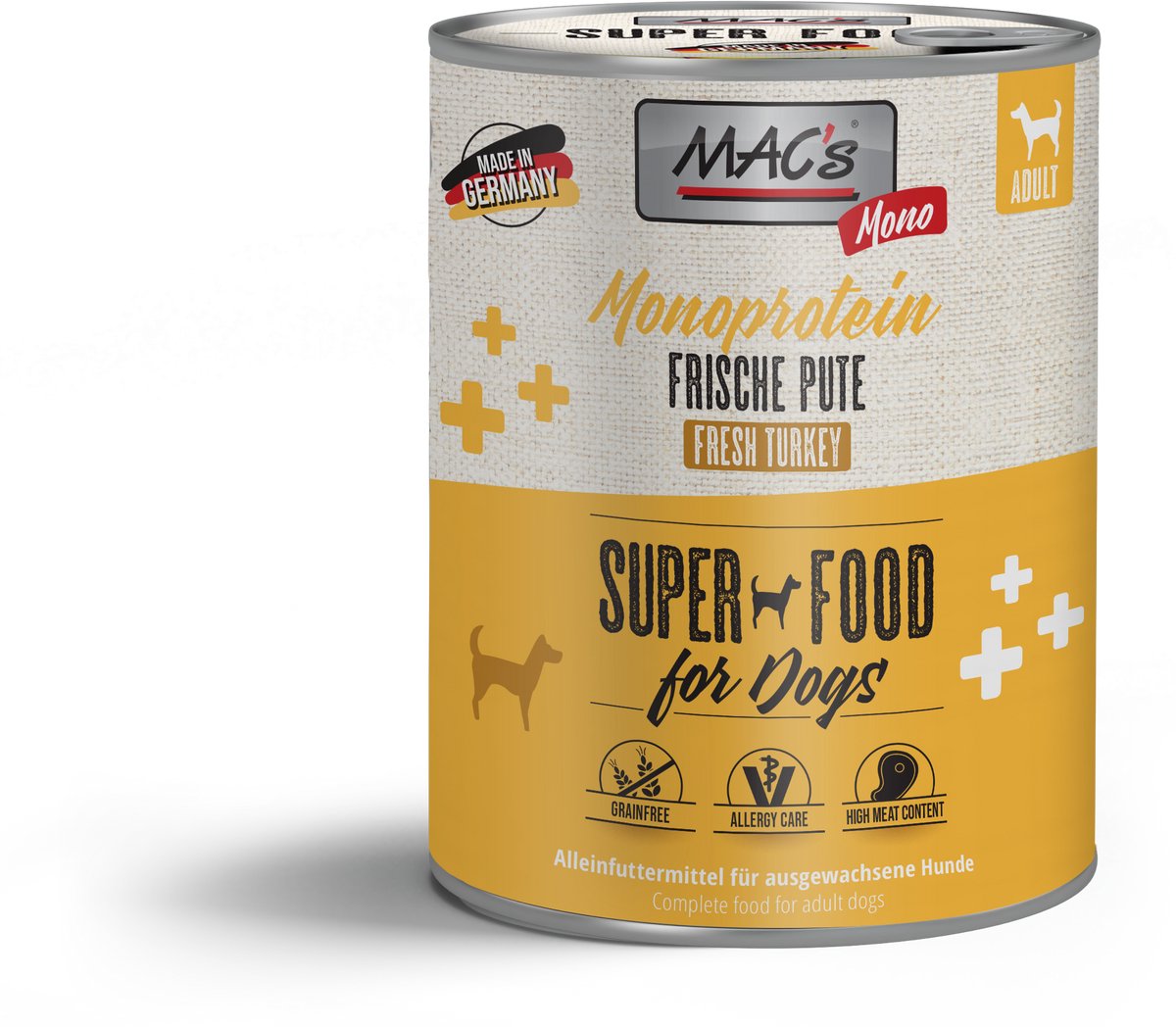 MACs MAC's Hondenvoer Natvoer Blik - Mono Sensitive Kalkoen - 6 x 800g