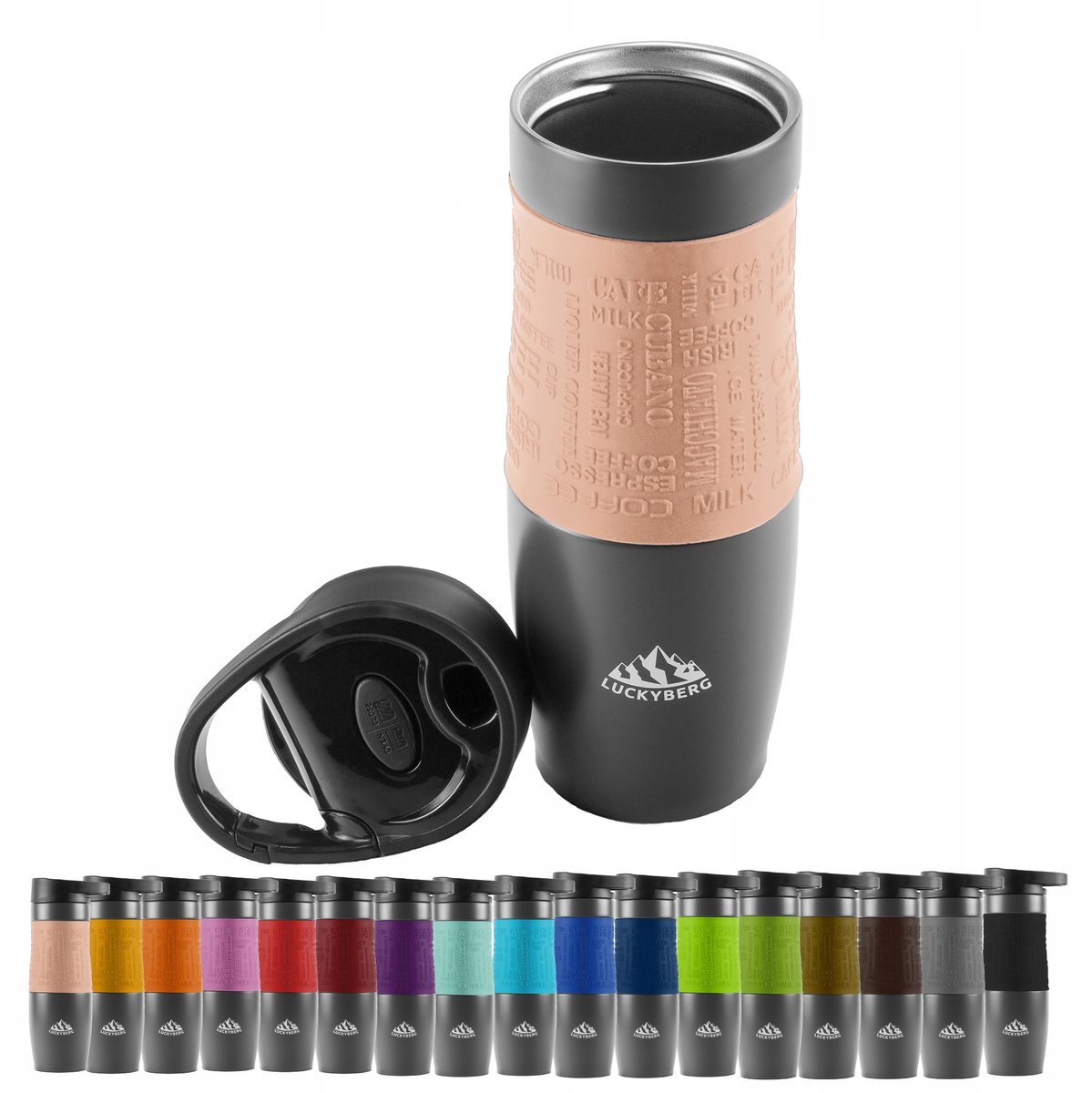 Luckyberg Thermosbeker 480 ml - RVS, Warmtebehoud 6u, Lekvrij