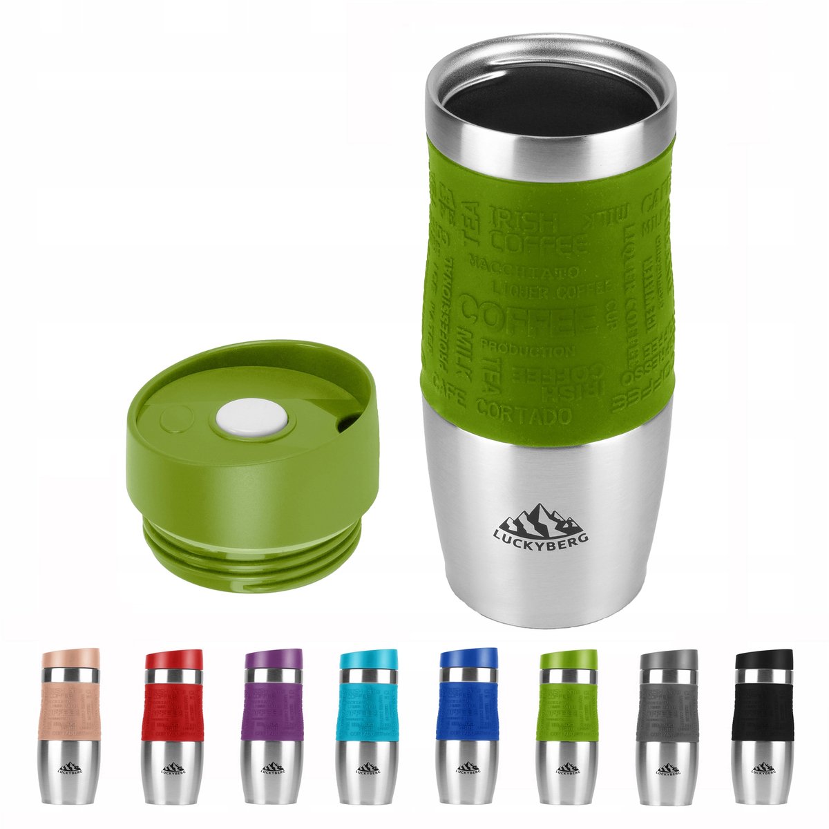 Luckyberg Thermosbeker 400ml RVS - Houdt Drankjes Warm/Koud