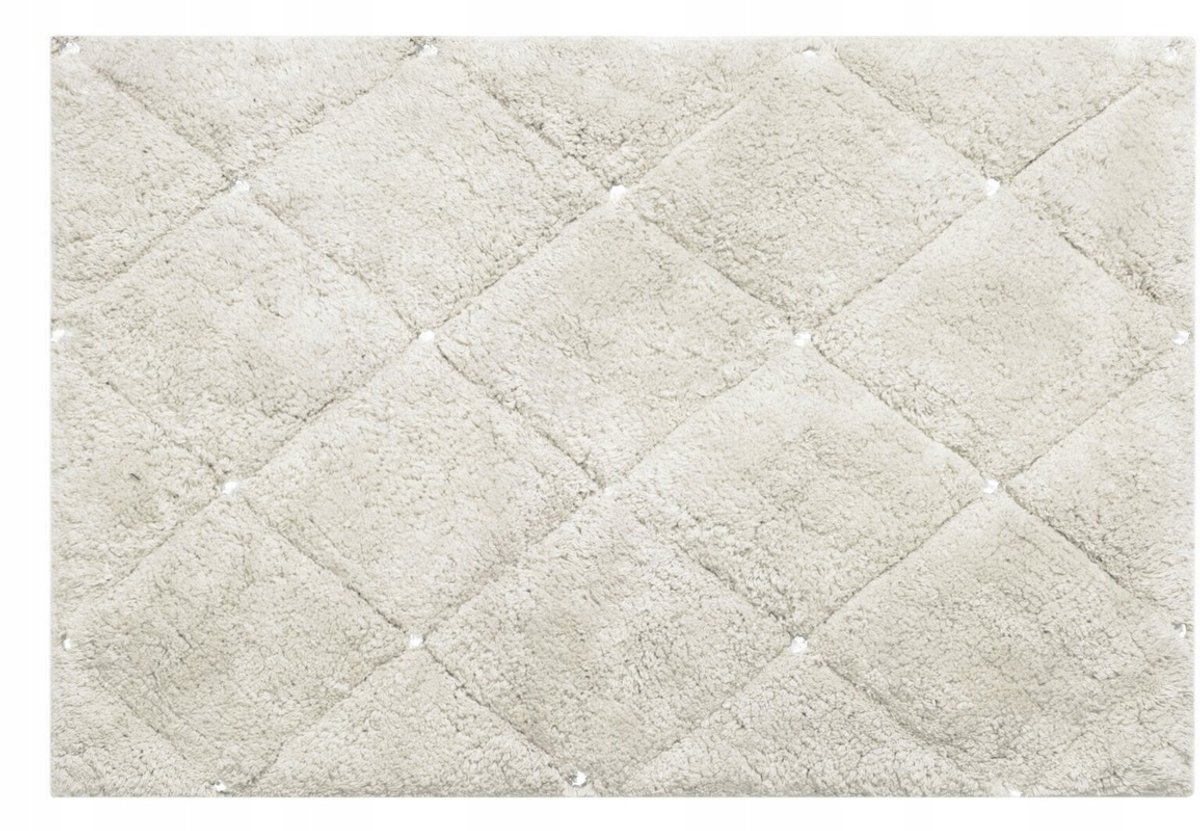 Chic 2 Katoenen Badmat 50x70 cm Crème - Decoratief & Zacht
