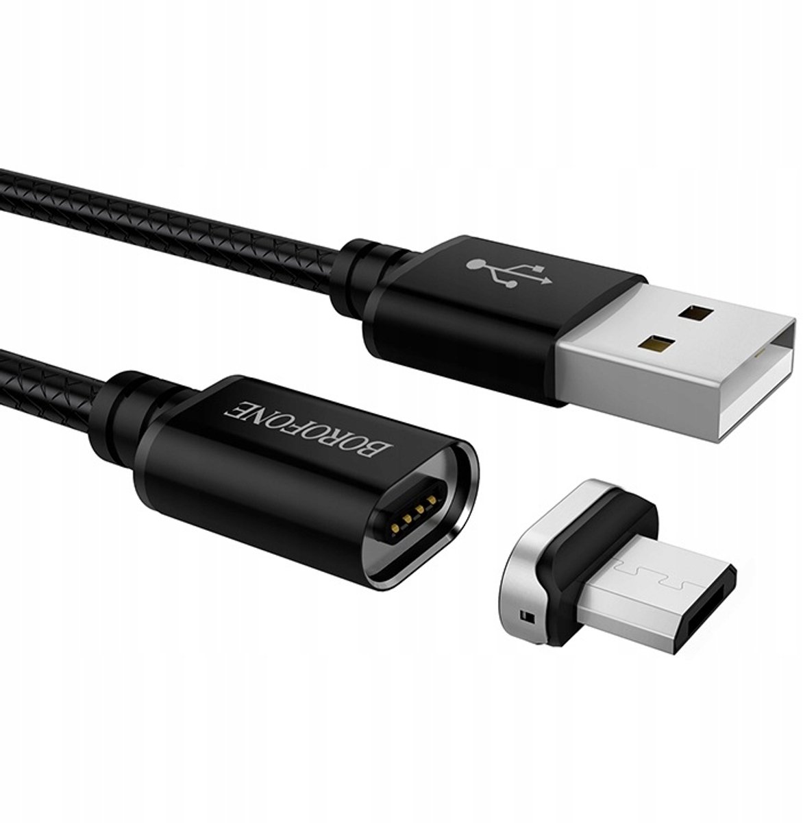Borofone BU1 MagJet Magnetische Micro USB Kabel 1.2M 3A Data & Laadkabel