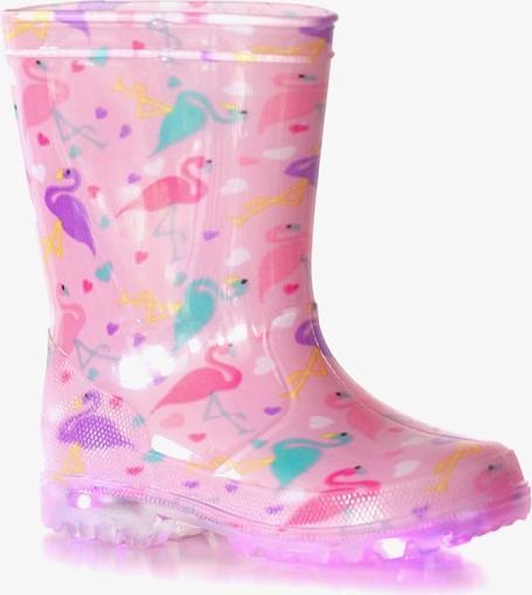 | Kinder regenlaarzen flamingo met lichtjes Roze | Kinder regenlaarzen flamingo met lichtjes Roze