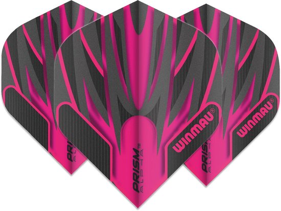 Afbeelding van het spel Winmau Prism Alpha dart flight Zwart & Roze