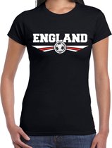 Engeland / England landen / voetbal t-shirt zwart dames 2XL