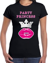 Party princess cadeau t-shirt zwart voor dames S