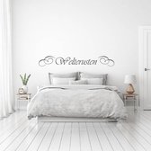 Muursticker Welterusten Sier -  Donkergrijs -  160 x 22 cm  -  slaapkamer  nederlandse teksten  alle - Muursticker4Sale