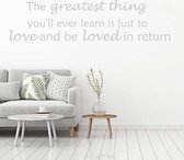 Muursticker The Greatest Thing -  Zilver -  80 x 20 cm  -  woonkamer  slaapkamer  engelse teksten  alle - Muursticker4Sale